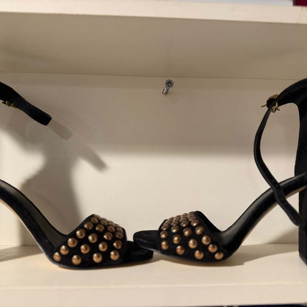 Michael Kors Leela Studded Suede Sandals